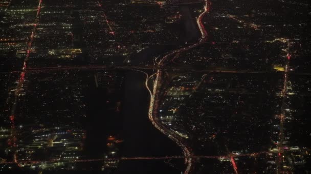 Реактивный Самолет Готовится Посадке Аэропорту Лос Анджелеса Вид Иллюминатора Высококачественные — стоковое видео