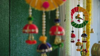 Hint düğünü geleneksel dekorasyon unsurları. Kapatın. Yüksek kalite 4k görüntü