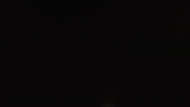 Вспышка Импульсного Аэронавигационного Фонаря Крыле Самолета Светит Ночное Время Высококачественные — стоковое видео