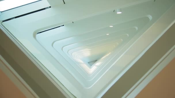 Element Modern Arkitektur Detalj Med Solskuggor Modern Minimal Hall Flytta — Stockvideo