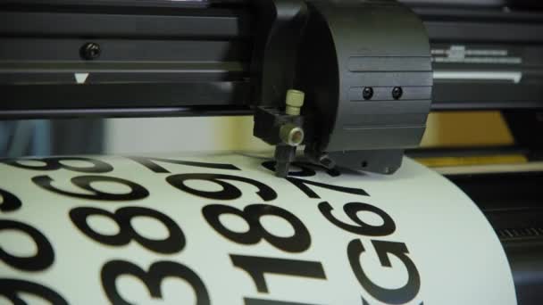 Крупный План Печати Изображении Большом Технологическом Принтере Высококачественные Кадры — стоковое видео