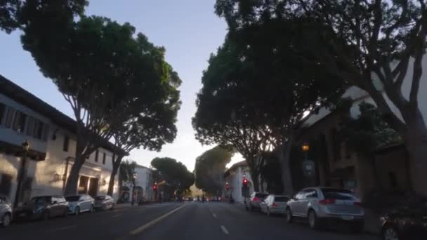 Pov Widok Ulicę Mieście Santa Barbara Santa Barbara Października 2023 — Wideo stockowe