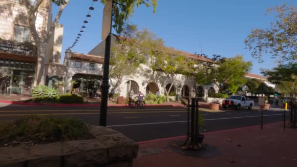 Széles Kilátás Nyílik Utcára Santa Barbara Városában Santa Barbara Ban — Stock videók