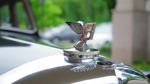 Bentley Винтажный Автомобиль Логотип Мероприятии Чикаго Штат Иллинойс Сша Сентября — стоковое видео