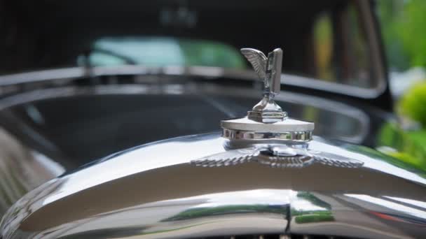 Bentley Vintage Car Logo Akci Posuňte Kameru Chicago Usa Sept — Stock video