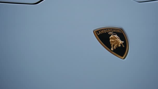 Lamborghini Logo Auf Einer Italienischen Marke Supercar Chicago Usa Sept — Stockvideo