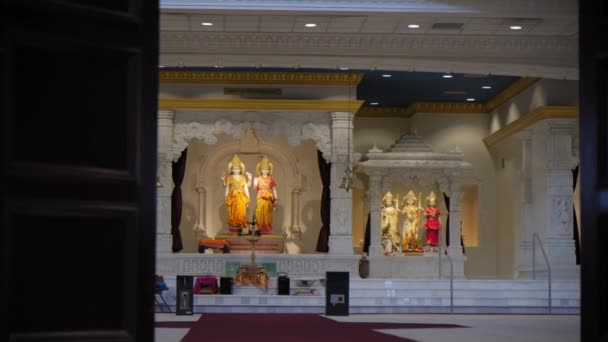 Wnętrze Hinduskiej Świątyni Tak Wysokiej Jakości Materiał — Wideo stockowe