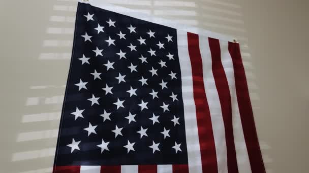Bandeira Americana Casa Golo Movimento Boneca Imagens Alta Qualidade — Vídeo de Stock