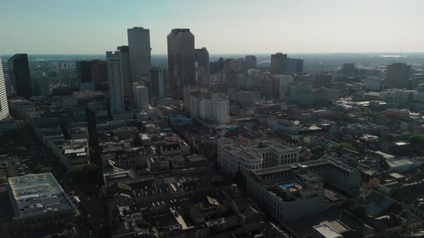 Drohnenaufnahme Der Innenstadt Von New Orleans Louisiana Hochwertiges Filmmaterial — Stockvideo