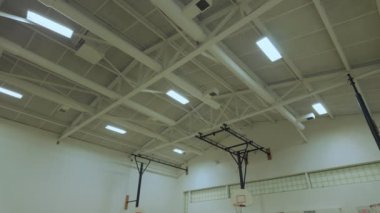 Basketbol, voleybol, hentbol ve spor salonu. Yüksek kalite 4k görüntü