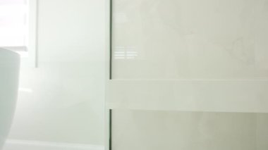 Evinde duş kabini olan modern banyo elementleri. - Evet. Yüksek kalite 4k görüntü