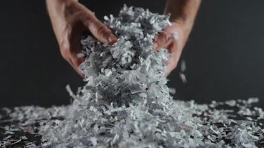 Kağıt ofis evrakları işçilerin elinde. Kapatın. Yüksek kalite 4k görüntü