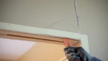 Tadilat Projesi için Apartman Duvarı Yıkımı. Kapatın. Yüksek kalite 4k görüntü