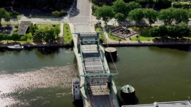 Joliet, Illinois hava perspektifi yollar ve binalar. Yüksek kalite 4k görüntü