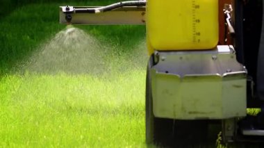 Profesyonel çim biçme makinesi ve peyzaj hizmeti. Yüksek kalite 4k görüntü