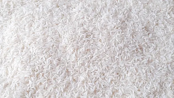Белый Жасминовый Рис Заднем Плане Вид Сверху Пищевой Фон — стоковое фото