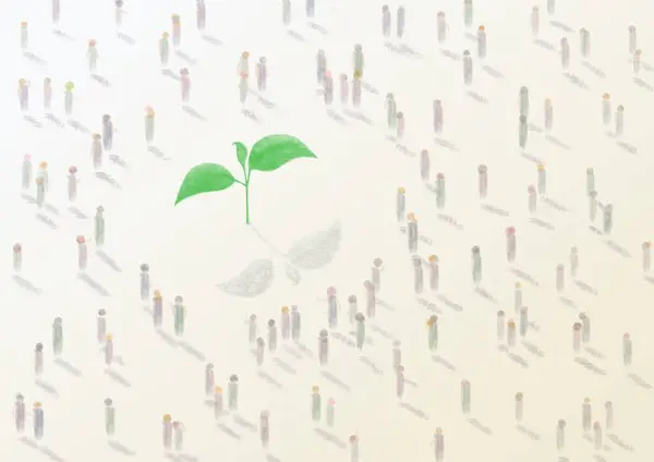 Cansız ve kasvetli insanlar ilgilendiler ve büyüyen yeşil ağaçların etrafında dikildiler..