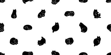kedi desensiz siyah kedi yavrusu karo karo karo arkaplan hediye kâğıt eşarp izole tekrar duvar kâğıdı çizim tasarımı