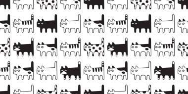 cat seamless pattern polka dot kitten calico vector breed neko cartoon pet tile background gift wrapping paper repeat wallpaper animal doodle illustration design scarf isolated
