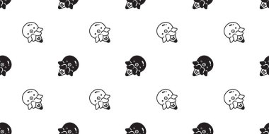 octopus ice cream cone Seamless pattern squid icon vector fish doodle cartoon ocean sea pet animal doodle gift wrapping paper repeat wallpaper tile background scarf isolated illustration design