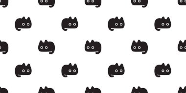 kedi desensiz siyah kedi yavrusu Calico neko vektör hayvan çizgi film hediyesi kağıt kaplama arka plan tekrar duvar kâğıdı karalama eşarbı izole illüstrasyon tasarımı