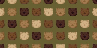 kedisiz desenli kurabiyeler kedi pastanesi Calico neko yüz baş kraker baş kraker vektör çizgi film evcil hayvan hediye kağıt kaplama arka plan tekrar duvar kağıdı eşarp izole illüstrasyon tasarımı