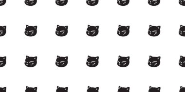 kedisiz desenli yavru kedi vektör calico neko baş çizgi film karakteri cins hayvan hediyesi kağıt kaplama arka plan Duvar kağıdı karalama tasarım eşarbı izole