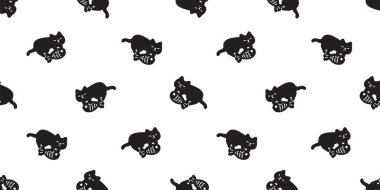Kedi pürüzsüz desenli siyah kedi yavrusu. Kalo balığı. Çizgi film karakteri. Evcil hayvan hediyesi.