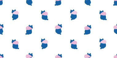 Kedi pürüzsüz desenli kedi yavrusu Japon dalgalı Furoshiki balık yaprağı çiçek gezgini piknik çocuğu karikatür karakteri evcil hayvan yavrusu hediye kâğıt kaplama arka planı tekrar duvar kağıdı hayvan karalaması 
