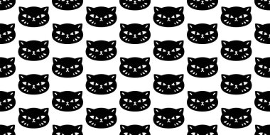 kedi yüzü pürüzsüz desenli neko kedicik baş çizgi film karakteri evcil hayvan hediyesi kağıt kaplama arka plan Duvar kağıdı karalama tasarım eşarbı izole