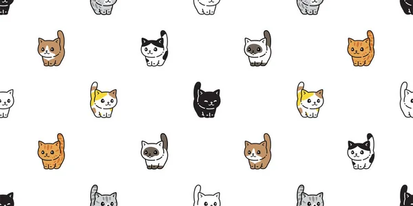 Γάτα Αδιάλειπτη Μοτίβο Munchkin Neko Γατάκι Φυλή Διάνυσμα Χαρακτήρα Κινουμένων — Διανυσματικό Αρχείο