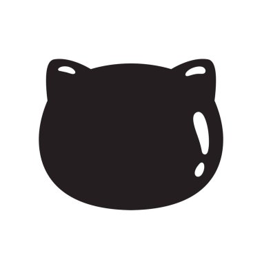 kedi başlı vektör parlaklığı kedi yüzü simgesi simgesi simge dövmesi eşarp çizimi izole tasarım