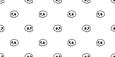 kafatası çapraz kemikleri kusursuz Cadılar Bayramı vektörü hayalet çizgi film hediyesi kağıt kaplama arkaplan eşarbı izole tekrar duvar kâğıdı çizim karalama tasarımı