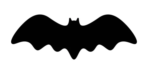 Bat Vektor Ikon Halloween Klotter Tecknad Karaktär Flygande Logotyp Symbol — Stock vektor