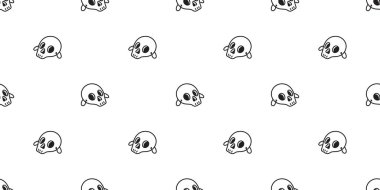 kafatası desensiz cadılar bayramı maskesi hayalet hayalet vektör karikatür karikatür karalama kağıt kaplama arka plan tekrar duvar kağıdı eşarp izole şeytan çizim tasarımı