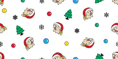 Kutupsuz desensiz Noel Baba Noel Baba şapkalı kar tanesi kar taneli çıngıraklı yılan çıngıraklı yılan çıngıraklı yılan çıngıraklı karikatür karikatür kağıt kaplama arka plan tekrar duvar kağıdı illüstrasyon eşarp izole