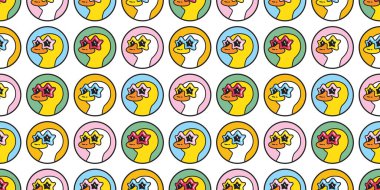 Ördeksiz desensiz güneş gözlüğü süslü plastik ördek karikatür tavuk karalama vektör hayvan ambalajı hayvan çiftliği kiremit duvar kağıdı arka plan illüstrasyon eşarbı izole tasarım