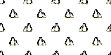 Penguen desensiz aile kuşu kucağı çocuk karikatür karalama hediyesi kağıt kaplama arka plan tekrar duvar kağıdı çizimi izole tasarım