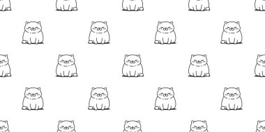 Kedi derisi desensiz vektör şişman kedi yavrusu Calico cicik cırtlak neko çizgi film evcil hayvan kartonpiyeri fayanslı arkaplan hediye kâğıt çizimi tekrar duvar kağıdı çizimi izole tasarımı