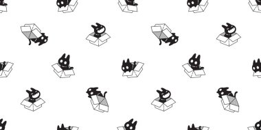 kedi dikişsiz kağıt kutu vektörü kedi yavrusu calico munchkin neko hayvan çizgi film karikatür fayans arkaplan hediye kağıdı tekrar duvar kağıdı çizimi izole tasarım