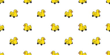 Ördek desensiz araba tekerleği çizgi film lastik ördek, tavuk, kuş, vektör, kağıt, eşarp, karalama, hayvan, çiftlik, fayans, duvar kâğıdı. Arka plan çizimi.