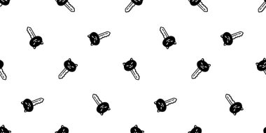 kedi pürüzsüz desenli kedi yavrusu anahtar calico neko vektör çizgi film karikatür fayans arkaplan hediye paketi kağıt tekrar duvar kağıdı eşarbı izole illüstrasyon tasarımı