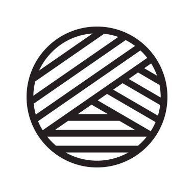 İplik topu ikonu logo topları iplik örgü iğneleri kedi oyuncağı çizgi film karakteri çizim çizimi tasarımı