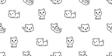 Köpek desensiz çizgi film, pofuduk köpek yavrusu, karalama, karalama, karalama, köpek, köpek, köpek, köpek, köpek, kaniş, evcil, fayans, kaplama, duvar kâğıdı, illüstrasyon, eşarp, yalıtılmış.