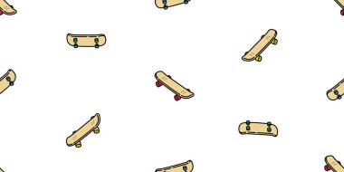 Kaykaysız şablon dack buz pateni vektörü ekstrem spor karikatür rgb eşarbı izole edilmiş fayans arkaplan hediye paketi tekrar duvar kağıdı illüstrasyon tasarımı