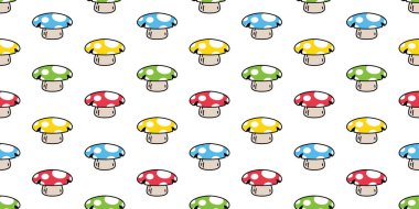 Mantar desensiz karikatür karalama vektörü sebze sebze bitki eşarbı izole edilmiş kiremit duvar kağıdı hediye paketi kağıdı arka plan tekstil karalama tasarımı