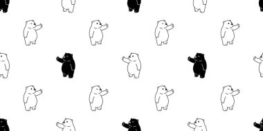 Ayı desensiz kutup ayısı vektör karikatürü karalama oyuncak ayı hediye kâğıt kaplama arka plan Duvar kağıdı eşarbı izole illüstrasyon tasarımı