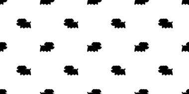 Köpek desensiz Fransız buldog silueti köpek yavrusu vektörü evcil hayvan cinsi karikatür hediye kağıdı tekrar duvar kağıdı karo karo çizimi izole tasarım