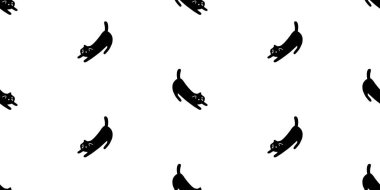 Kedi desensiz siyah kedi yavrusu cadılar bayramı cadılar bayramı karikatürü hayvan resimli döşeme arka plan hediye kağıt eşarp izole tekrar duvar kağıdı