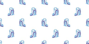 Kusursuz desenli Beagle Golden Retriever çizgi film karakteri yiyecekler sosis sosis köpek yavrusu evcil hayvan cinsi karikatür arka plan hediye kâğıdı ambalaj kağıdı tekrar duvar kağıdı çizim illüstrasyonu isola